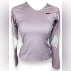 Nike Sphere React Lavender Long Sleeve Top Back Vent Womens